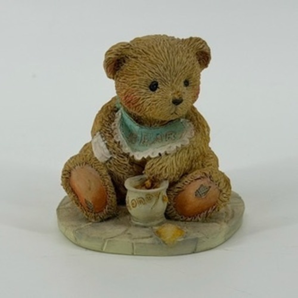 Cherished Teddies Benji Life Is Sweet Enjoy 1991‎ Bear Honey Figurine 950548